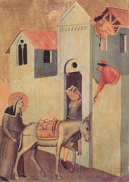 Pietro Lorenzetti Saint Humility Transports Bricks to the Monastery Germany oil painting art